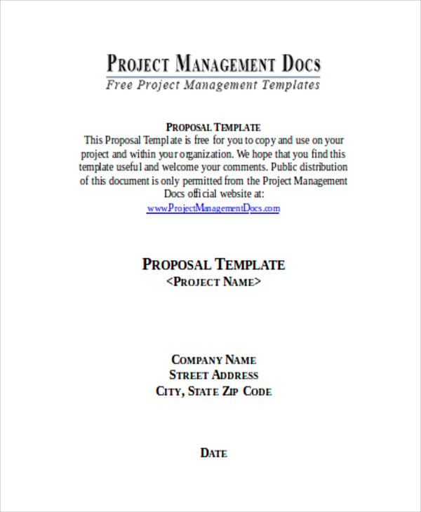 project management proposal template