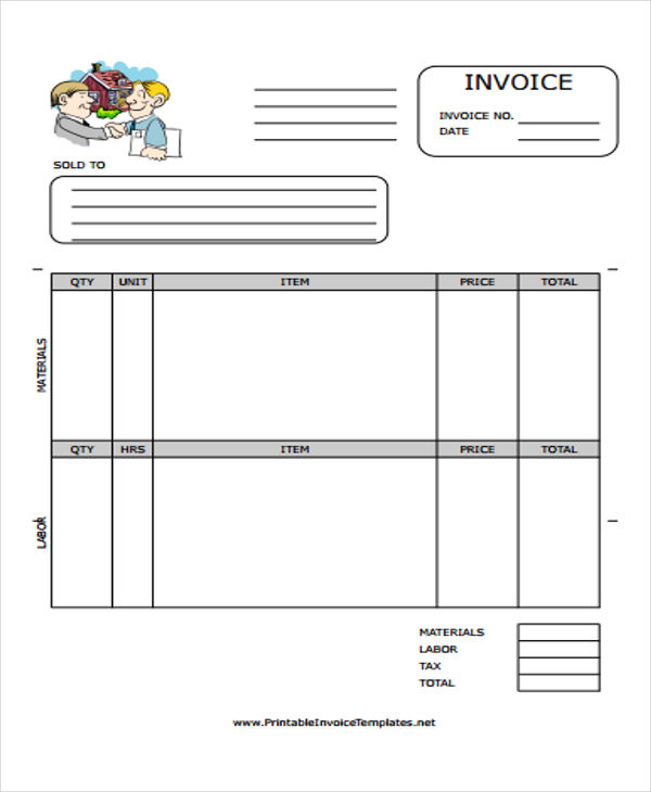 Maintenance Invoice Templates 11 Free Printable Docs Xlsx PDF 