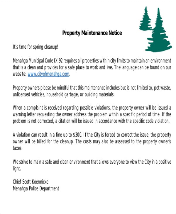 property notice