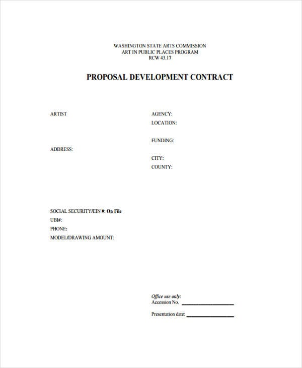 proposal contract sample