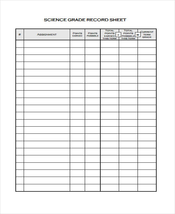 14+ Grade Sheet Templates Sample, Example Format Download