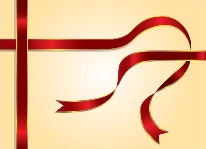 red ribbon vector