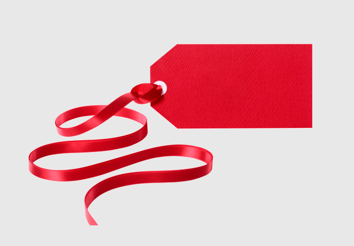 red tag ribbon