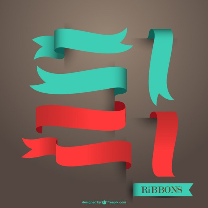 red and blue ribbon