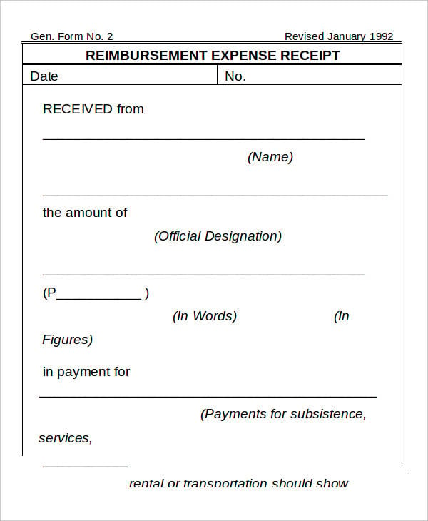 Expense Receipt Template