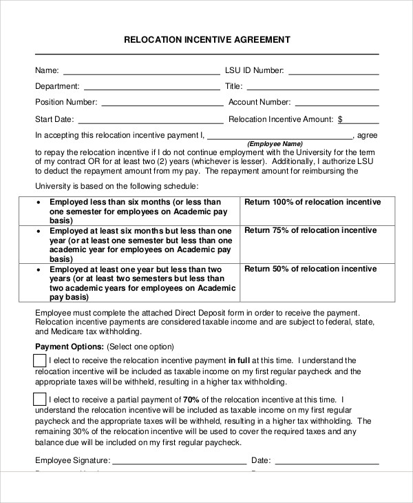 Sign On Bonus Repayment Agreement Template 6184