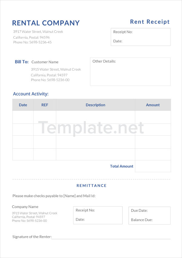 21 receipt templates free premium templates