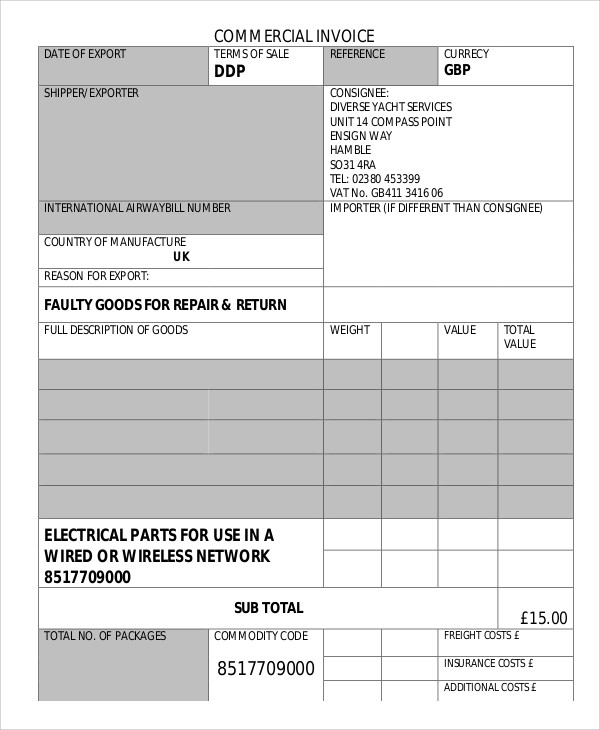 Electrical Invoice Template - 7+ Free Word, PDF Format Download