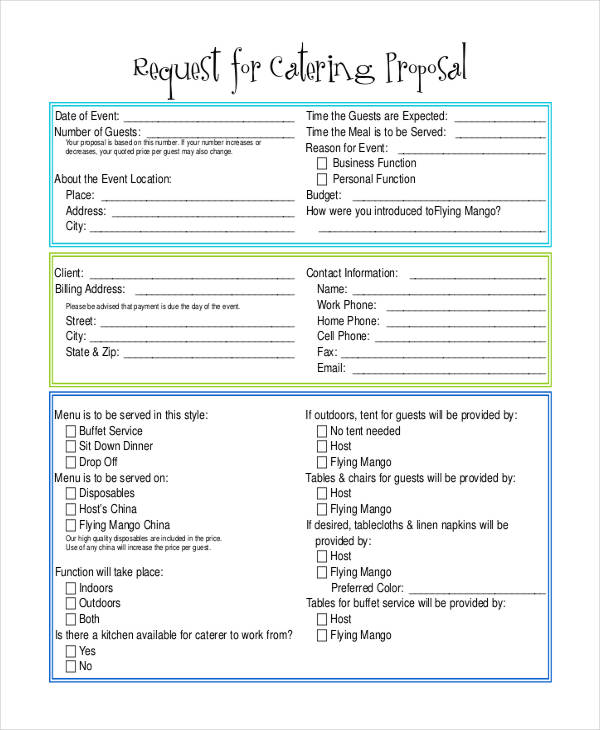 9+ Catering Proposal Templates  Free Sample, Example Format Download