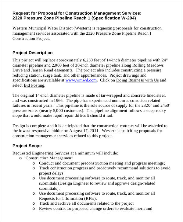 Construction Business Proposal Templates 10+ Free Word, PDF Format