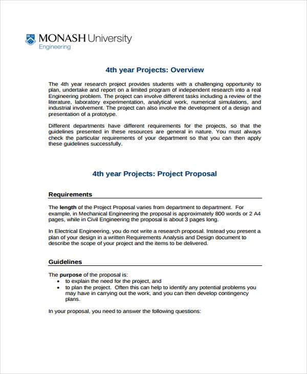 12 Engineering Project Proposal Templates Word PDF Pages Google Docs