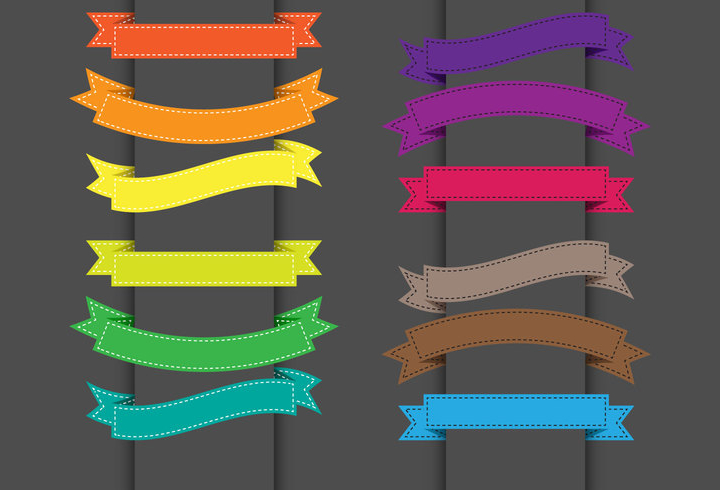 ribbon banner vector