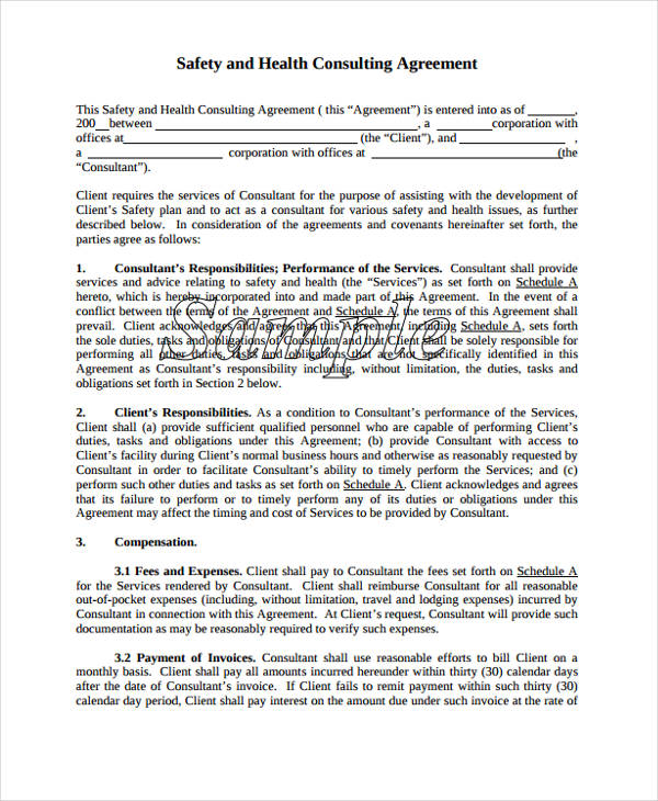 Safety Contract Templates - 9+Free Word, PDF Format Download