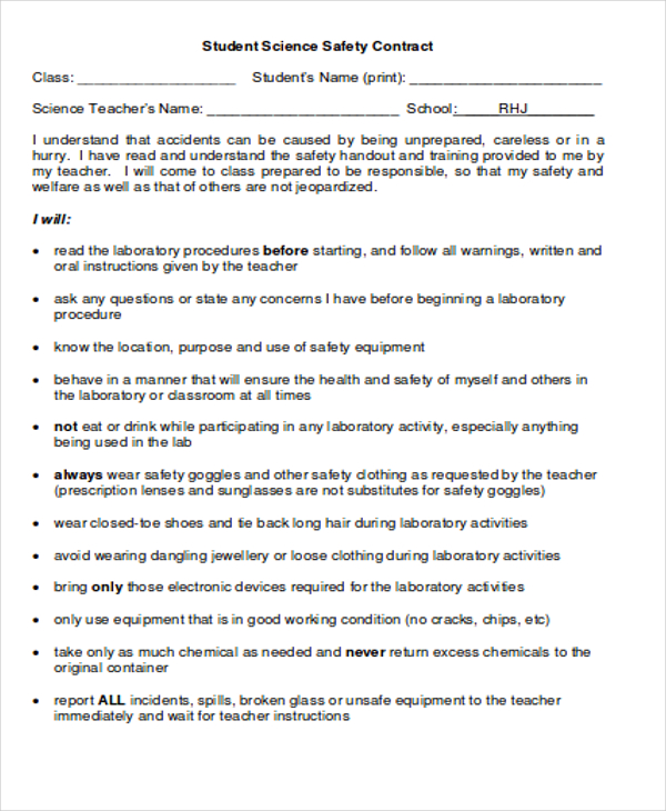 24+ Student Contract Templates Word, PDF
