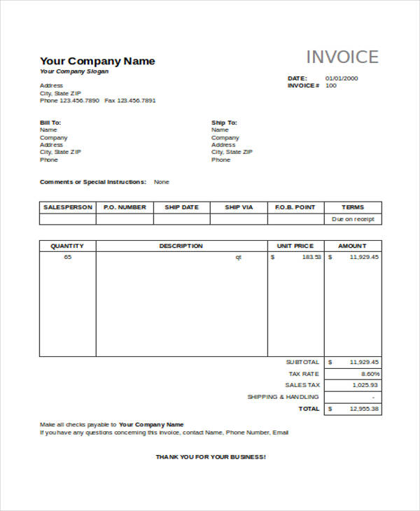 21+ Invoice Templates in Excel