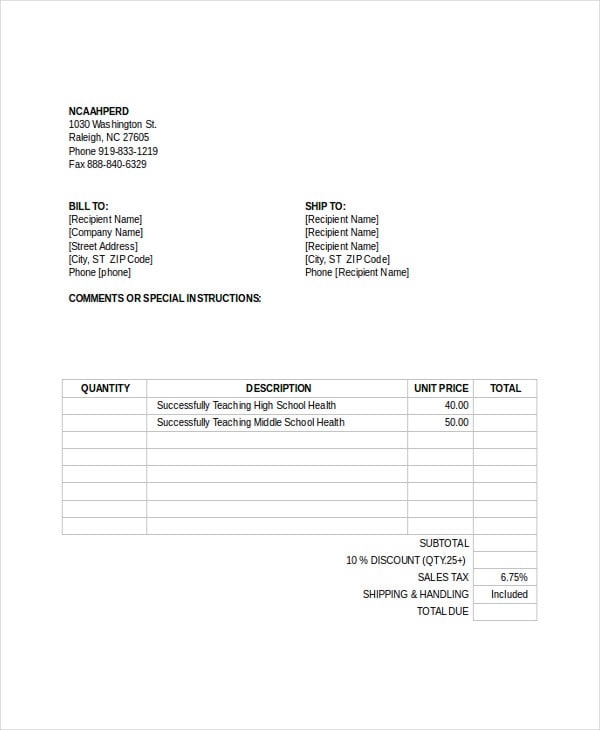 10+ Purchase Invoice Templates Free Sample, Example Format Download