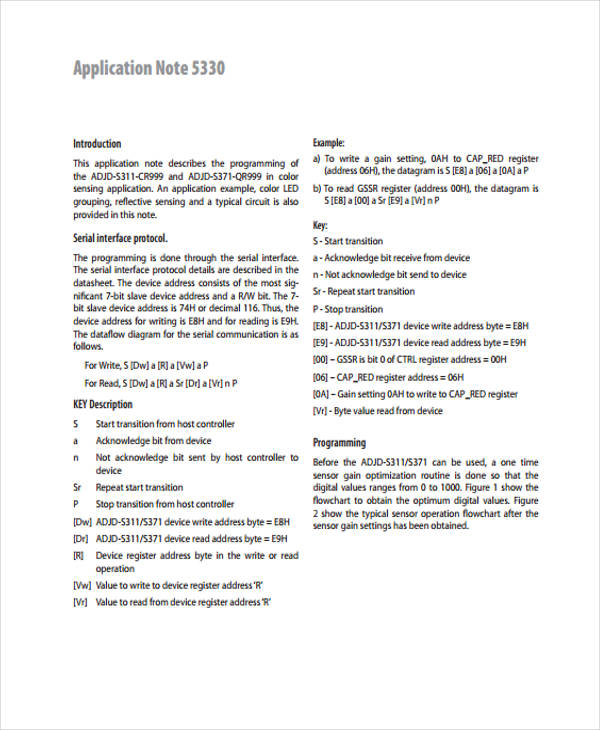 9 Application Note Templates Free Sample, Example Format Download