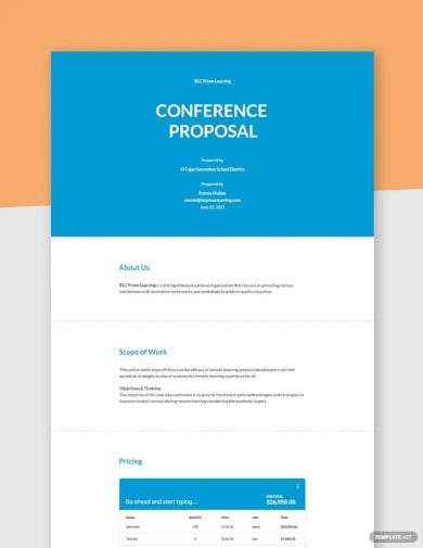 sample conference proposal template