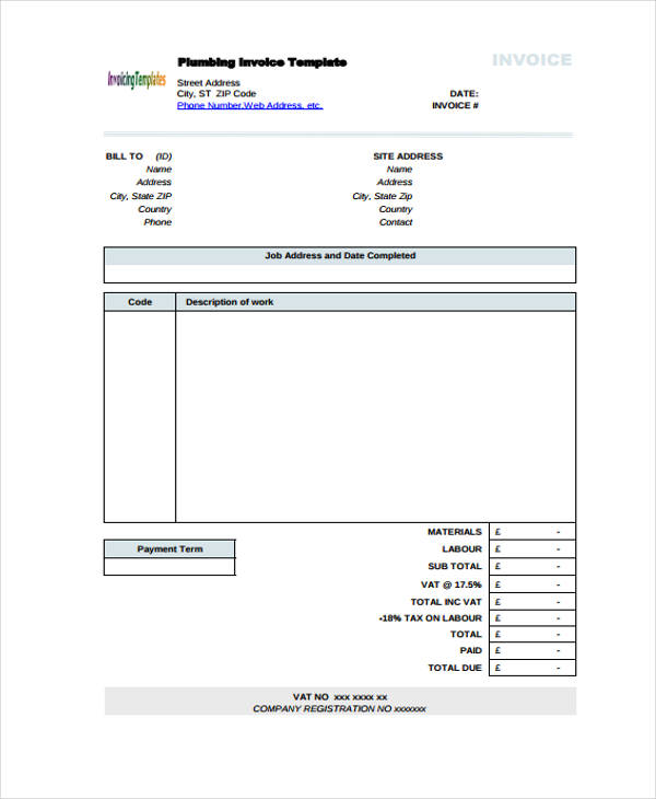 sample invoice