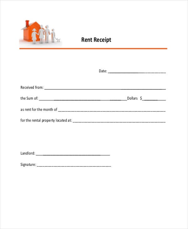 sample rent receipt