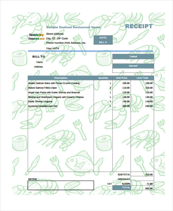 45 printable receipt templates free premium templates