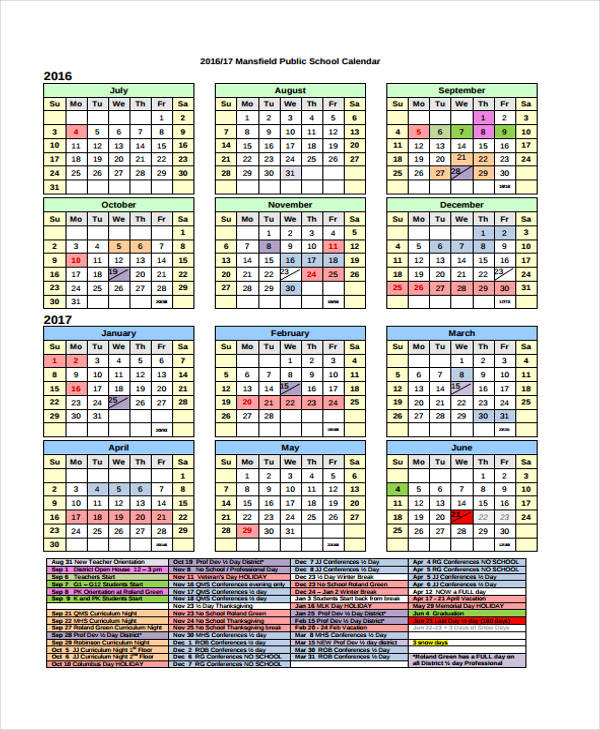 7 Vacation Calendar Templates Free Sample Example Format Download