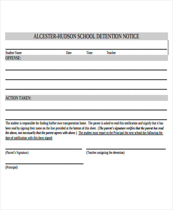 elementary detention assignments