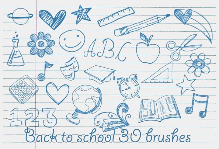 school doodles brushes