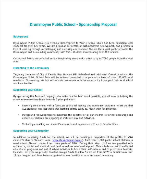 School Proposal Template 32+ Free PDF Format Download