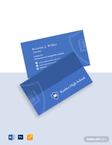 secondary-school-business-card-template