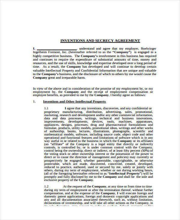 founders invention assignment agreement