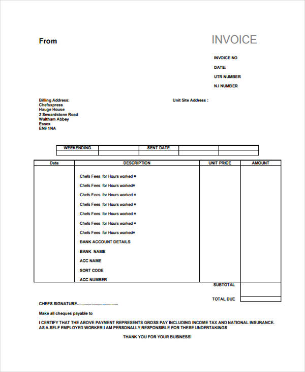 38 sample invoice templates word pdf excel free