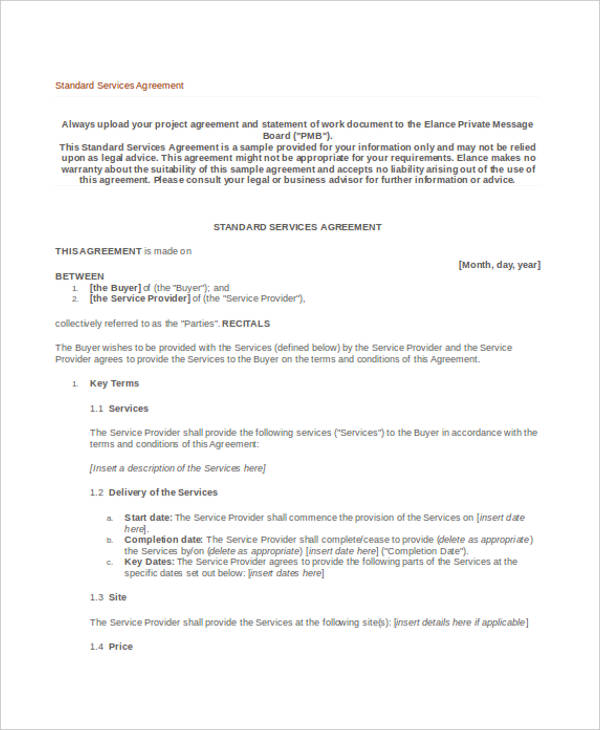 service agreement