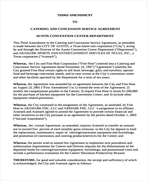 9+ Concession Agreement Templates Free Sample, Example Format Download