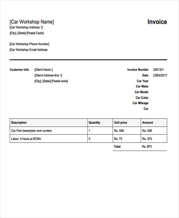 7+ Maintenance Invoice Templates - Free Word, PDF Format Download