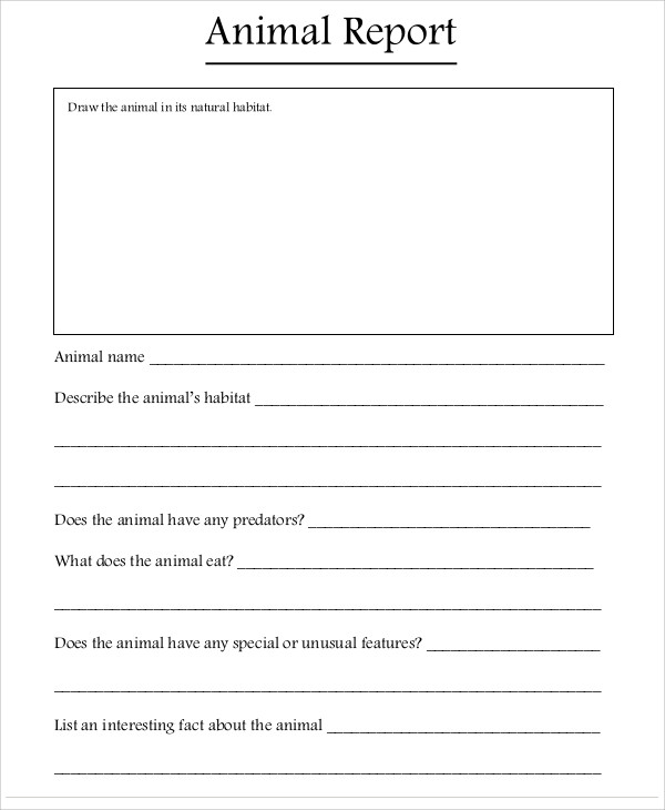 9+ Animal Report Templates - Word, PDF