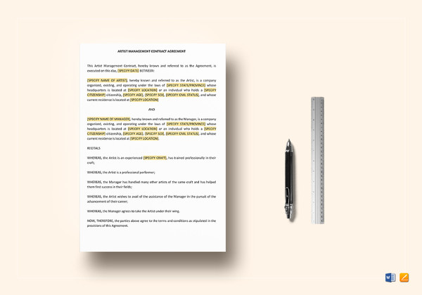 simple-artist-management-contract-template