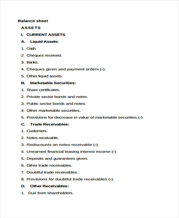 13+ Balance Sheet Templates - Free Samples, Examples Format Download