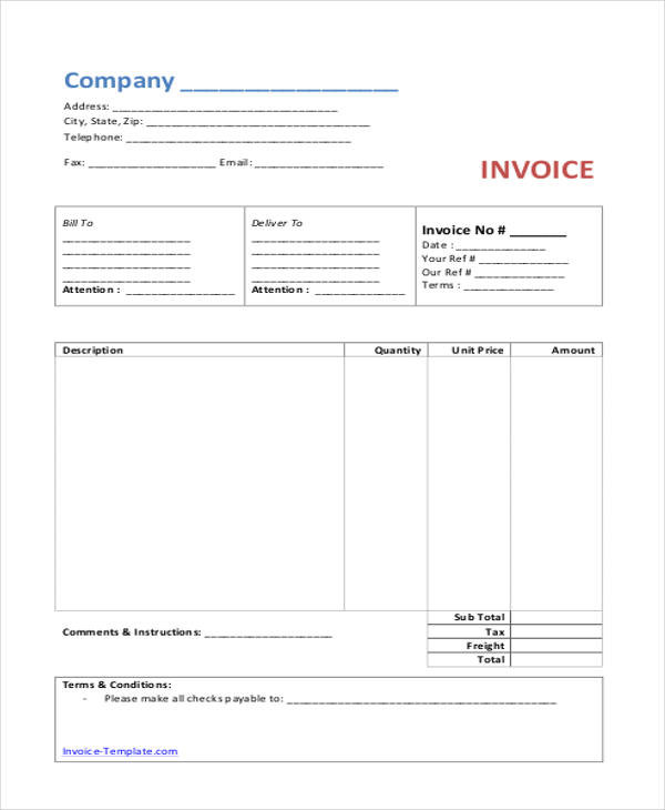 Bakery Receipt Template