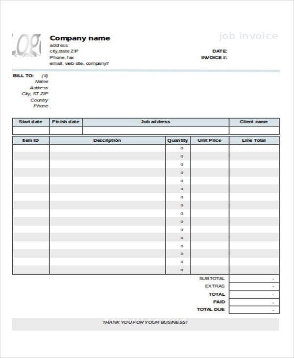 work-performed-invoice-template