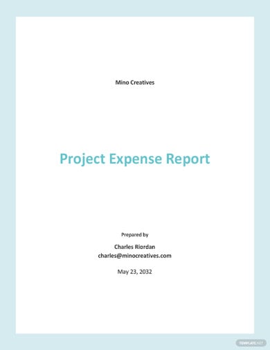 simple project expense report template