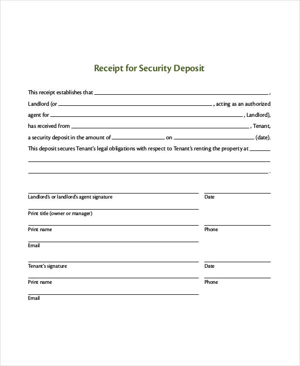 simple security deposit