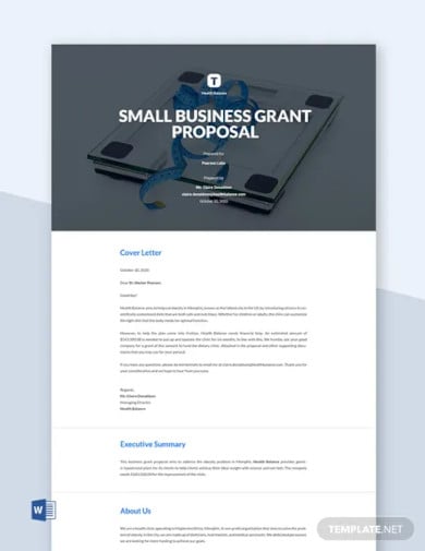 small business grant proposal template