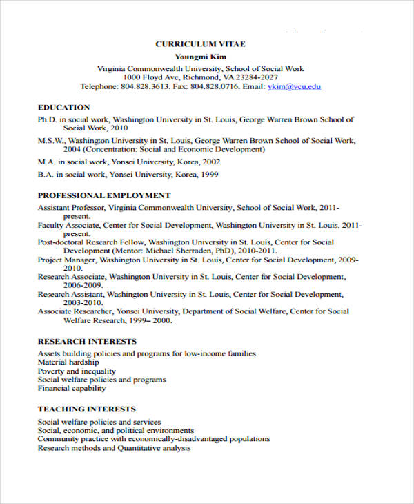 9+ Social Worker Resumes Free Samples, Examples Format Download