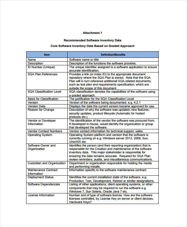 7+ Application Inventory Templates - Sample, Example