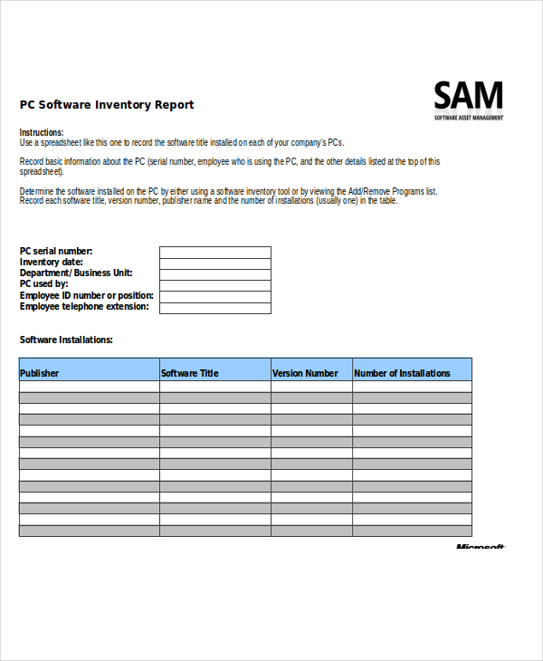 software inventory