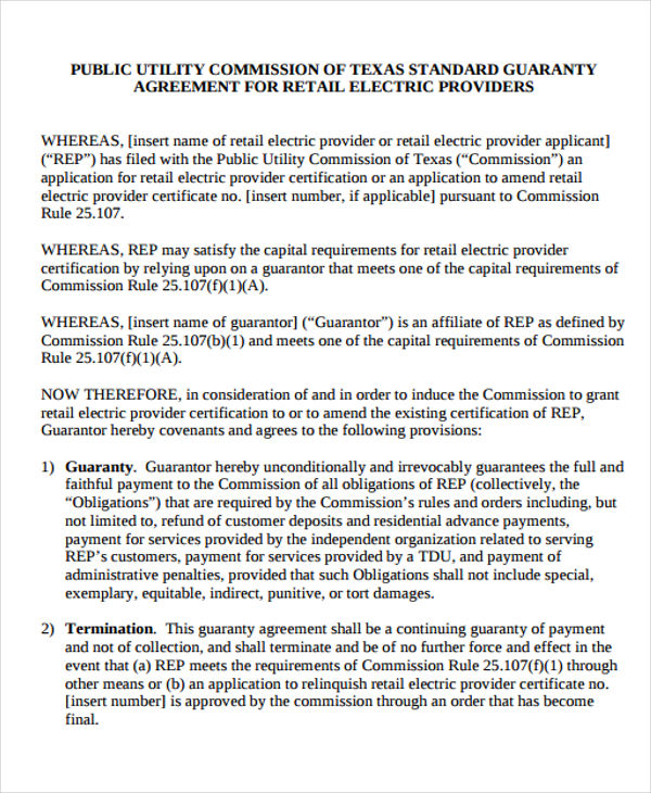 9+ Guaranty Agreement Templates Free Sample, Example Format Download