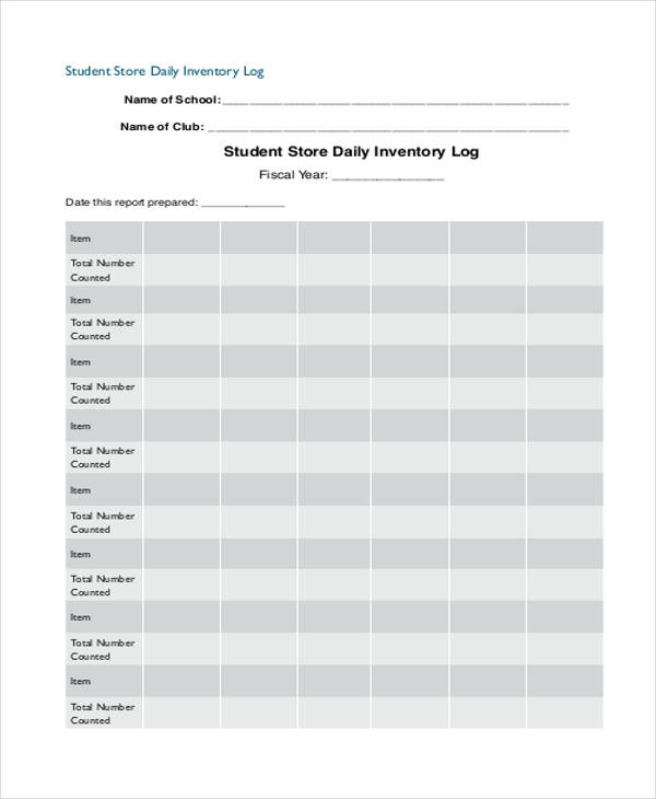 17 Daily Inventory Templates Word Pdf 7488