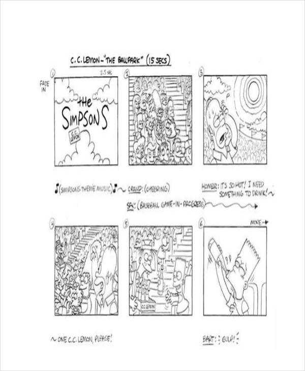 storyboard for professional film