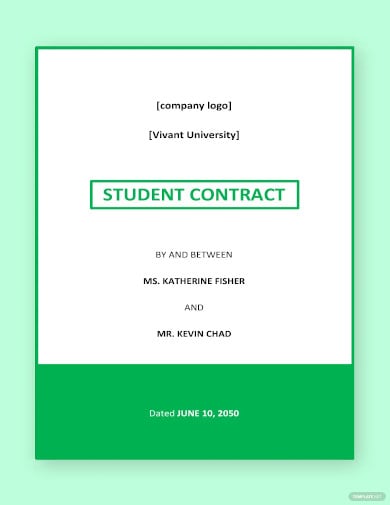 student contract example